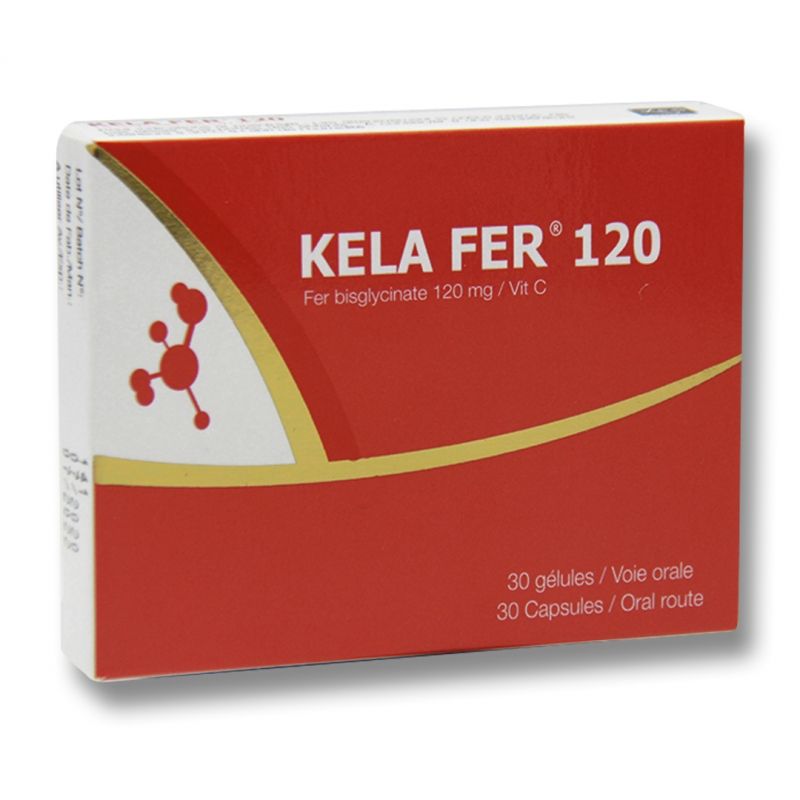Xen Kela Fer 120mg Fer Bisglycinate 30 Gélules