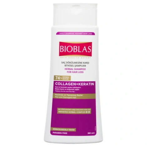 BIOBLAS SHAMP COLLAGEN KERATIN 360 ML
