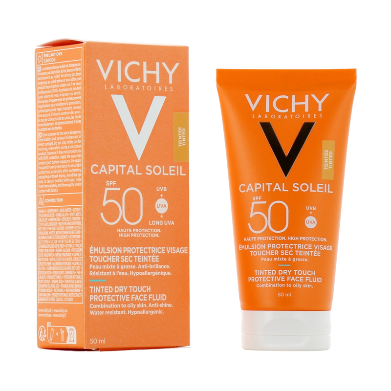 Vichy Capital Soleil Émulsion Toucher Sec Teintée SPF50