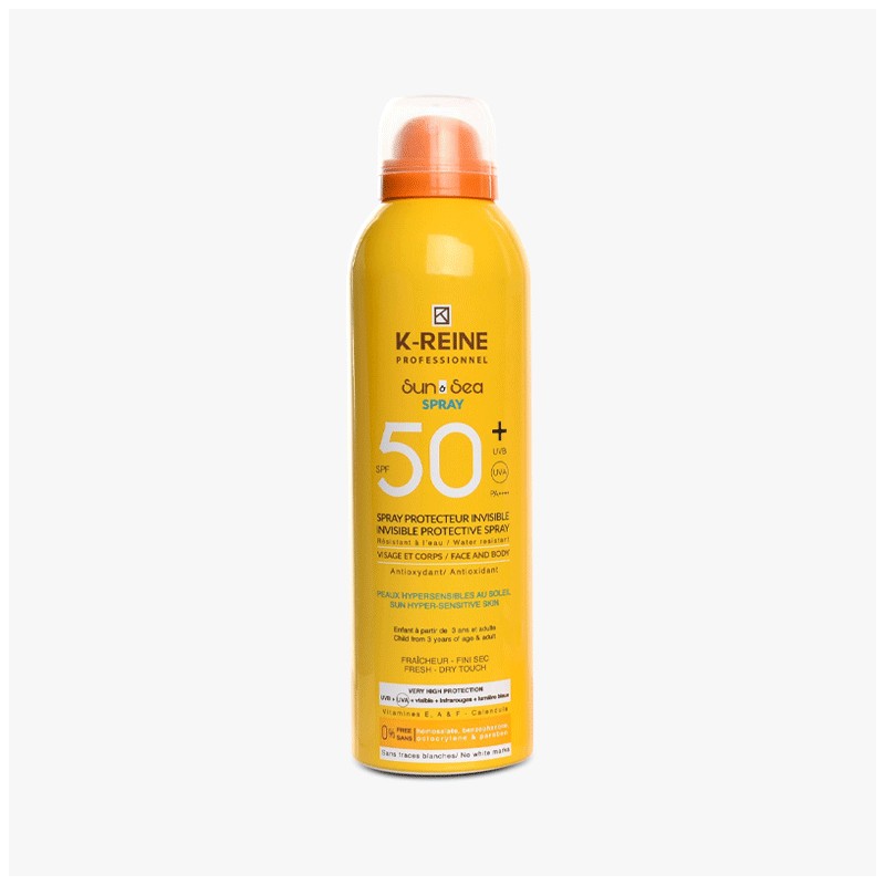 K-REINE SUN&SEA BRUME SPRAY INVISIBLE VISAGE ET CORPS SPF50+ 200ML K-REINE SUN&SEA BRUME SPRAY INVISIBLE VISAGE ET CORPS SPF50+ 200ML